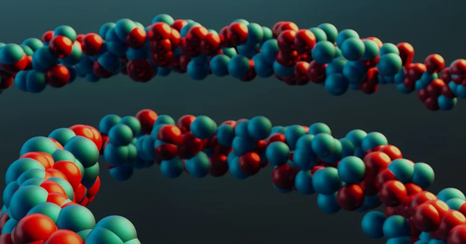 Illustration de structures protéiques analysées par une plateforme d'intelligence artificielle