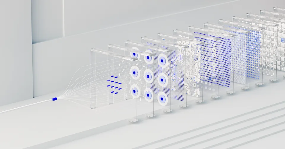 Représentation d'un réseau neuronal avec des couches de filtrage de sécurité